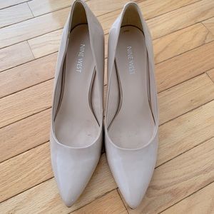 Nine West, 91/2, heels, nude color